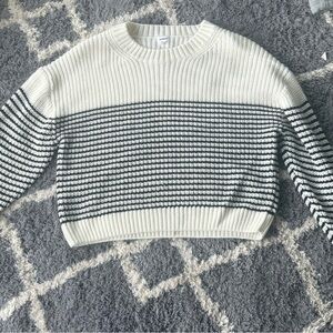 Garage Black and White Striped Sweater